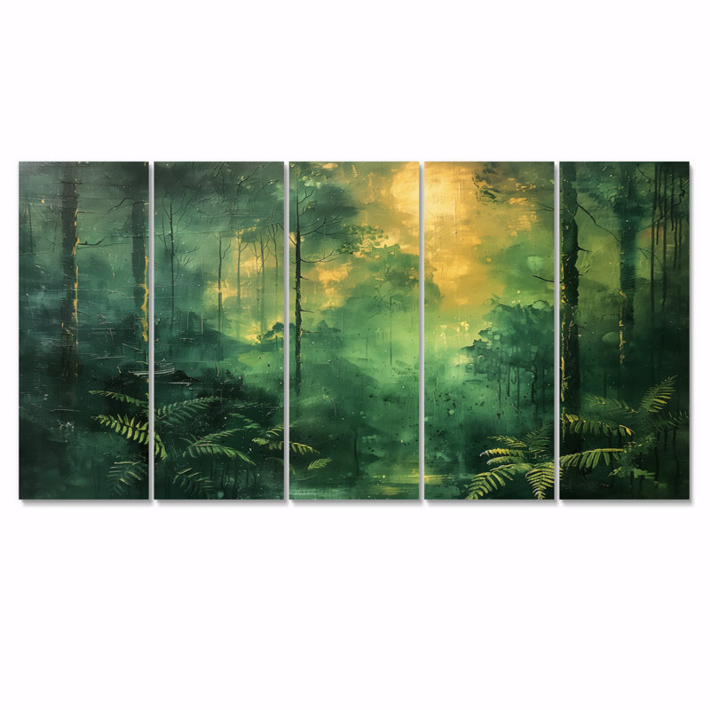 Ensemble d'art mural forêt Elmingham, H 32 po x l 80 po