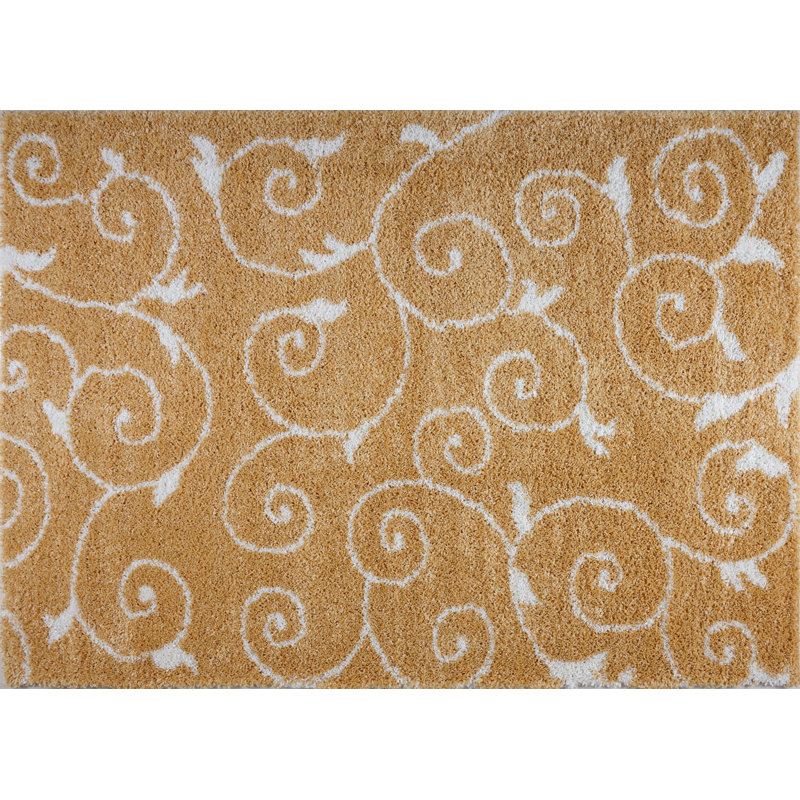 Tapis décoratif brune florale Travis Heights, Rectangle 6 pi 5 po x 9 pi 5 po