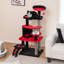 Arbre à chat de style gothique avec lit pour chat et poteau à griffer en sisal