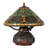17"H Tiffany Dragonfly w/Tiffany Mosaic Base Table Lamp-976107718