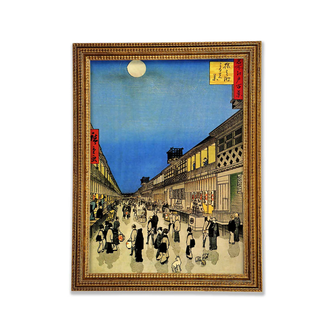 Marktplatz von Hiroshige - Einzelne Bilderrahmen Kunstdrucke