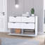 Commode 4 tiroirs, finition blanche-714506373