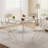 Folding Table, 33.6-Inch Portable Square Folding Card Table,  Metal Folding Table With Pu Soft Cushion 4 Chairs-1780208381