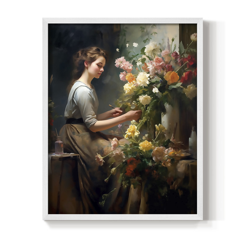 «WOMEN Series CDxxxi», reproduction encadrée - bois massif, H 15 po x l 12 po, Blanc