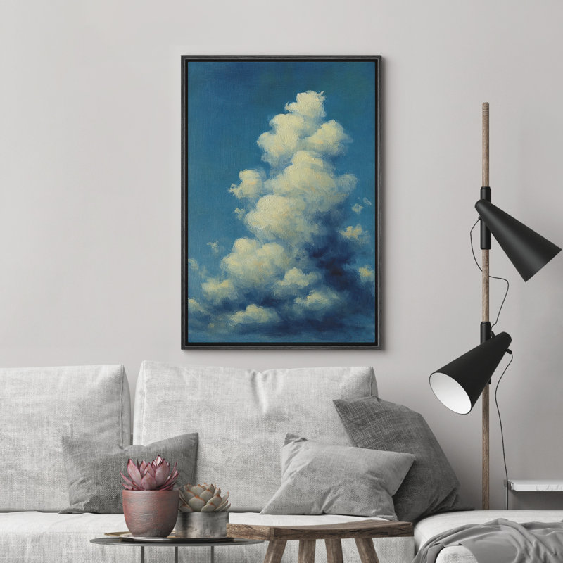 Nuage ciel, impression murale sur toile, décoration murale, Noir, H 24 po x l 16 po