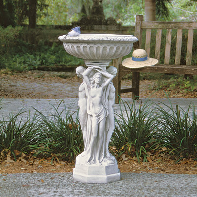 Resin Single Tier Birdbath