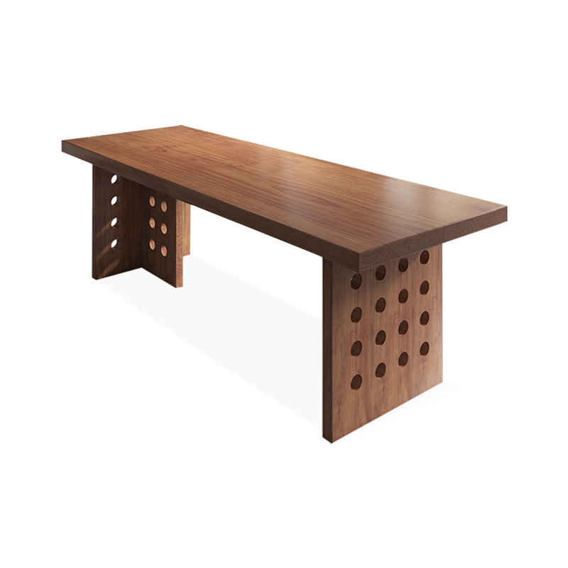 Light brown Rectangular Solid Wood writing desk