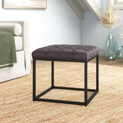 Reade Faux Leather Ottoman