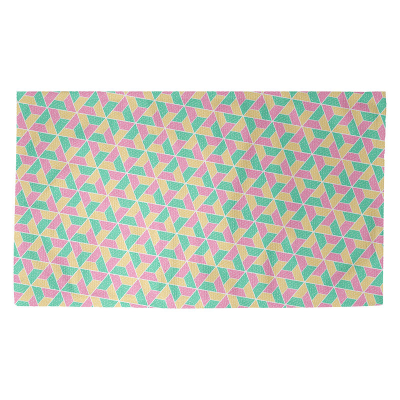 Tapis vert/rose/jaune Avicia, Rectangle 2 pi 2 po x 3 pi 4 po
