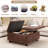Bulhary Faux Leather Ottoman-402762834