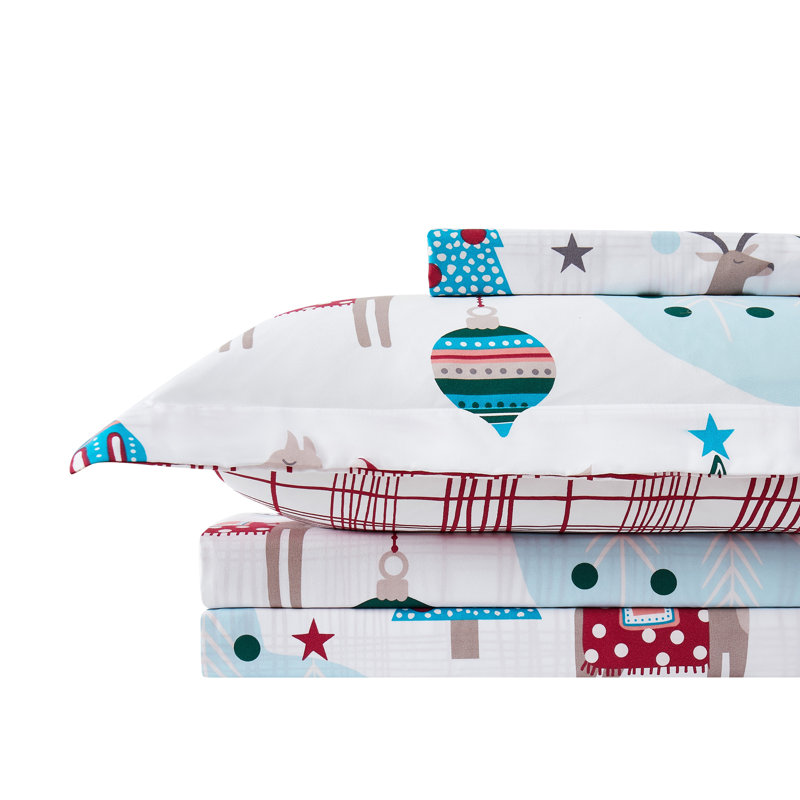 Southshore Fine Linens Winter Wonderland Reversible Duvet Cover Set, 100 GSM Brushed Microfiber Holiday Bedding, 1 Duvet Cover and 2 Pillow Shams, Full / Queen