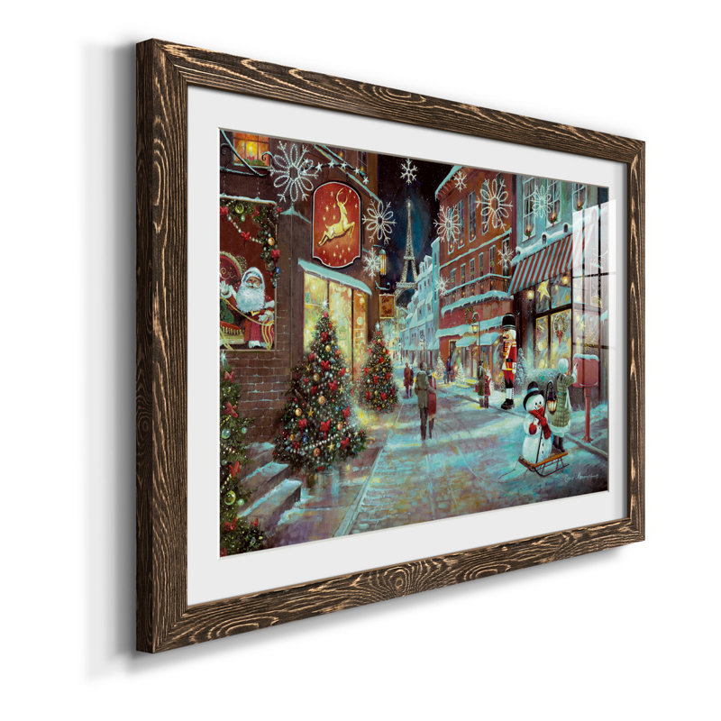 Paris Paris par J Paul - reproduction d'art sur papier encadrée, H 31 po x l 44 po x P 1 po, Papier, cadre noyer