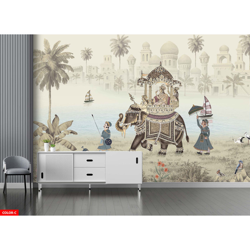 Murale Royal Palace, L 160 po x L 108 po, Beige