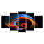 Delicate Spiral Subtle Blue Orange - Ensemble de 5 décorations murales géométriques-1707675029