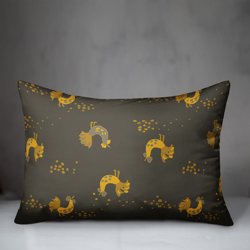 Coussin Rooster, Jaune / Gris
