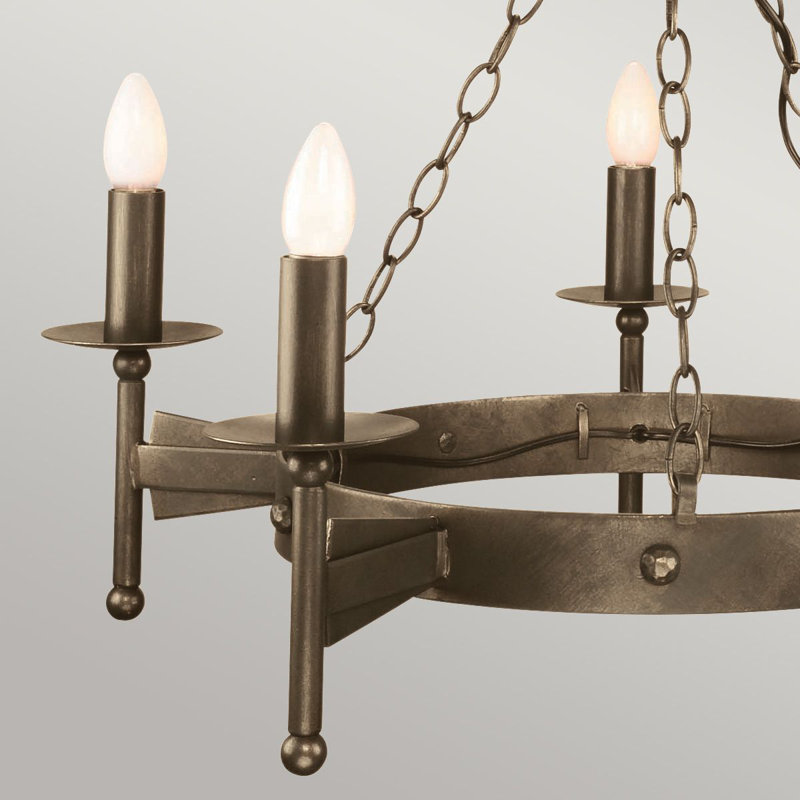 Dabrowski 5 - Light Waggon Wheel Chandelier