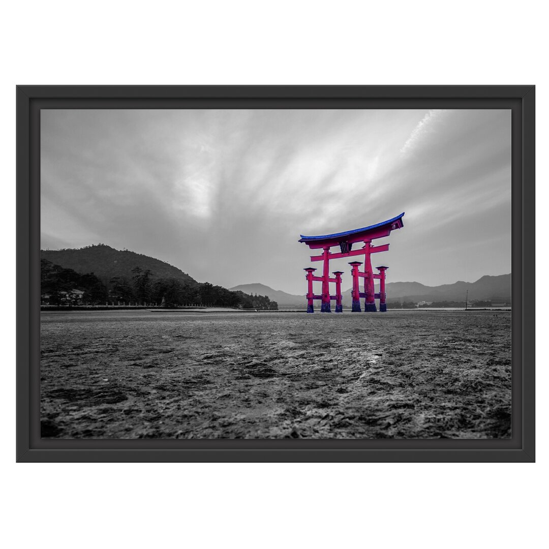 Gerahmtes Wandbild schönes Torii in Hiroshima