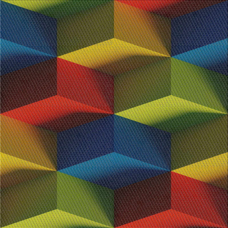 Geometric Indoor Rug, Square 7'