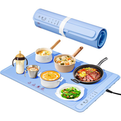 Tapis chauffant blanc pleine température avec 3 niveaux de température et minuterie