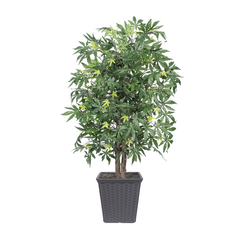 Érable artificiel en pot 48 po, gris