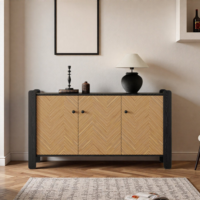 Buffet de style art moderne, Noir / brun