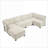 Sectional Sofas 6-Seat Convertible Modular Couch with Reversible Chaise for Living Room | Beige | Corduroy-2020075891