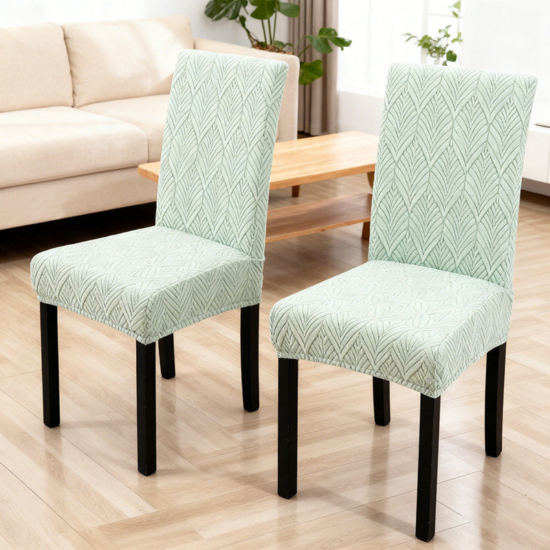 Housse de chaise de salle à manger extensible en jacquard extensible, housses de chaise Parsons amovibles et lavables, ensemble de 2 pièces