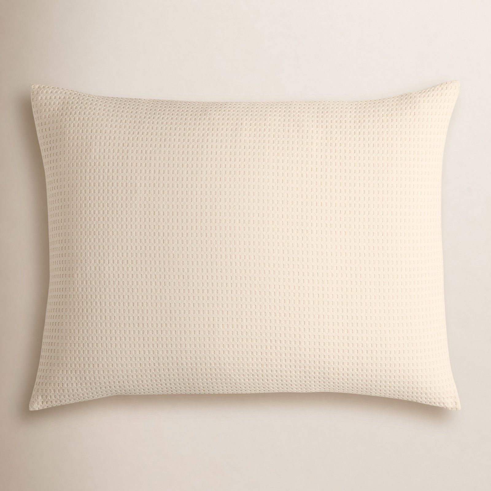 Felix Cotton Waffle Sham Set, King, Ivory