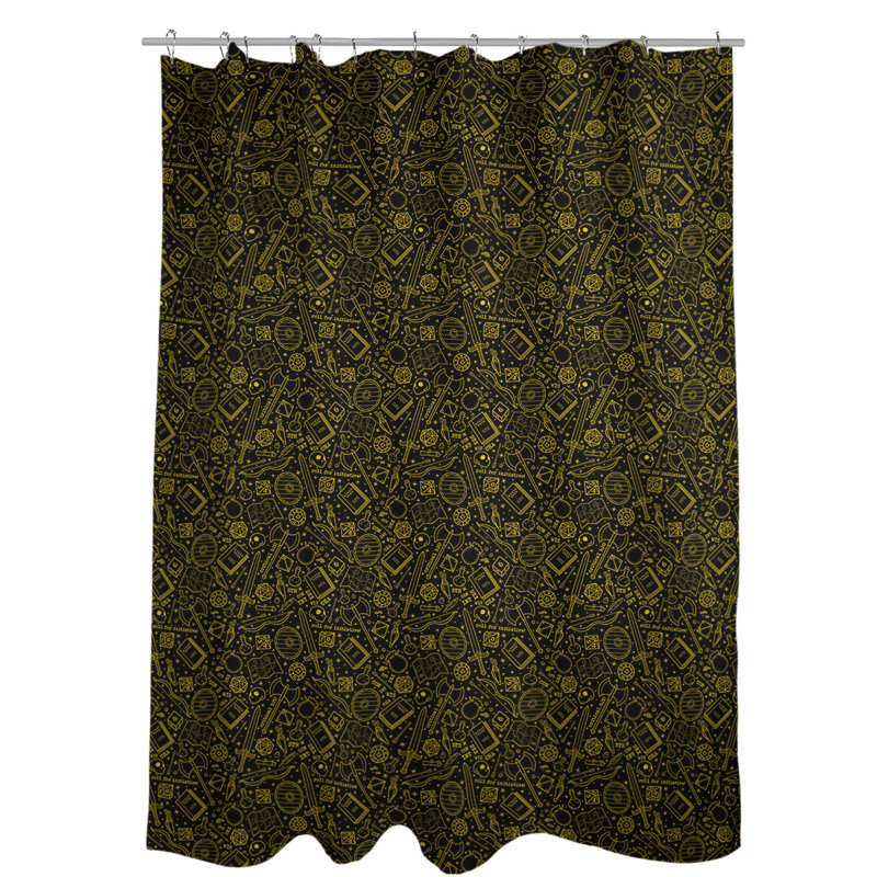 Rideau de douche simple classique RPG, Jaune