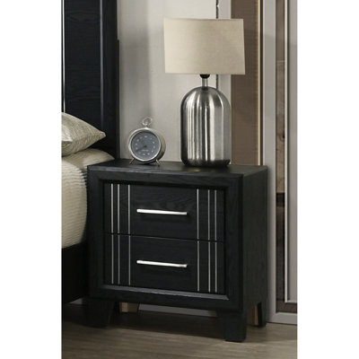 Gris anthracite, deux tiroirs, contemporain, table de chevet, style contemporain, tiroirs, couleur gris anthracite,