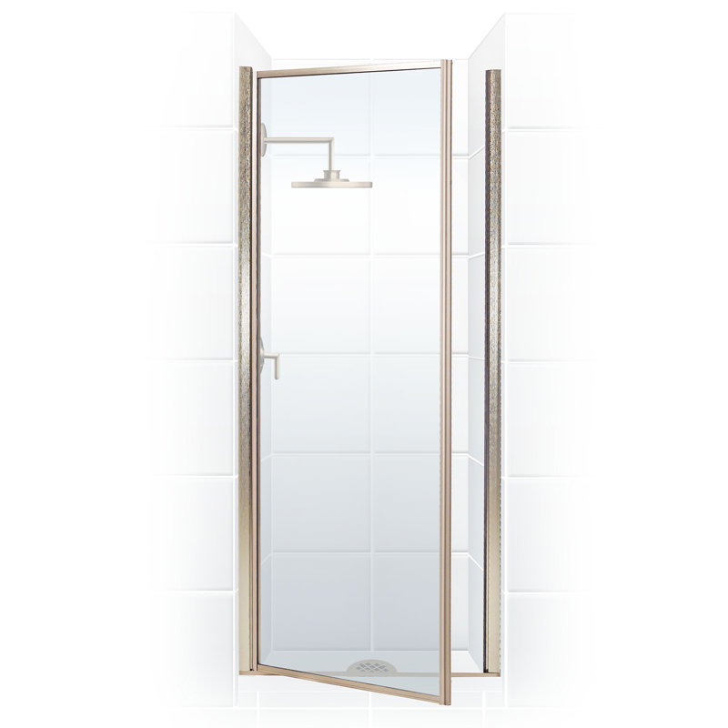 Legend Series - W x 68'' H Door Framed Shower Door with No, Clear, Brushed Nickel