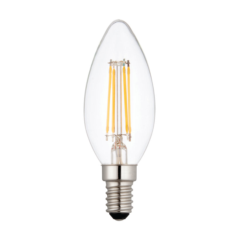 4W E14 SES C35 Candle LED Dimmable Bulb - 420lm 2700K Warm White, 470 Lumens