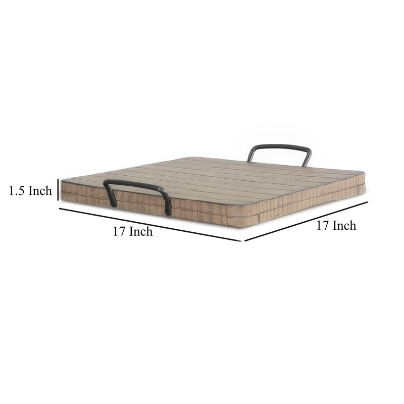 Plateau en bois massif Chans, Brun