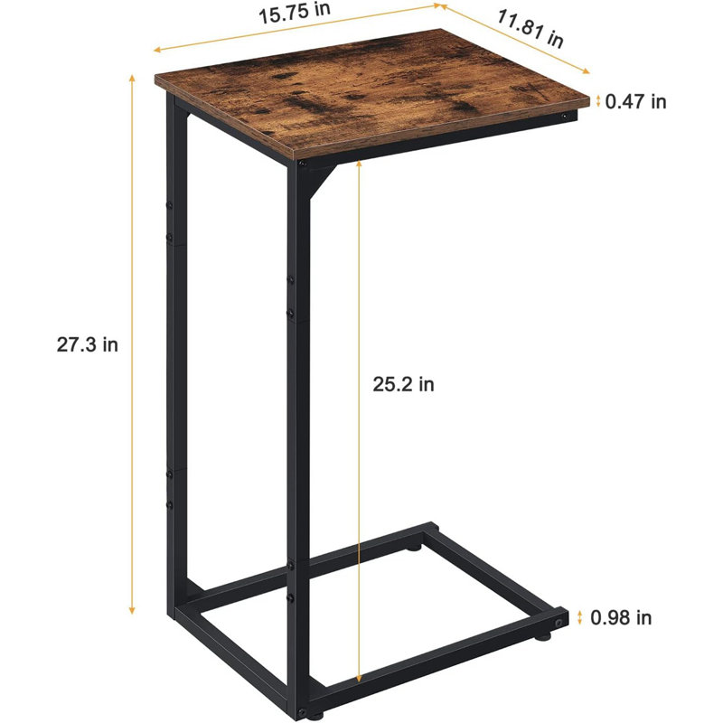 Table de bout Tiano, Brun