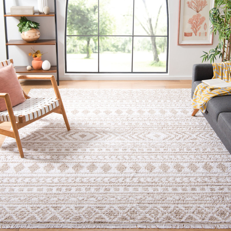 Tapis ivoire / beige Augustine 848, Rectangle 8 pi x 10 pi