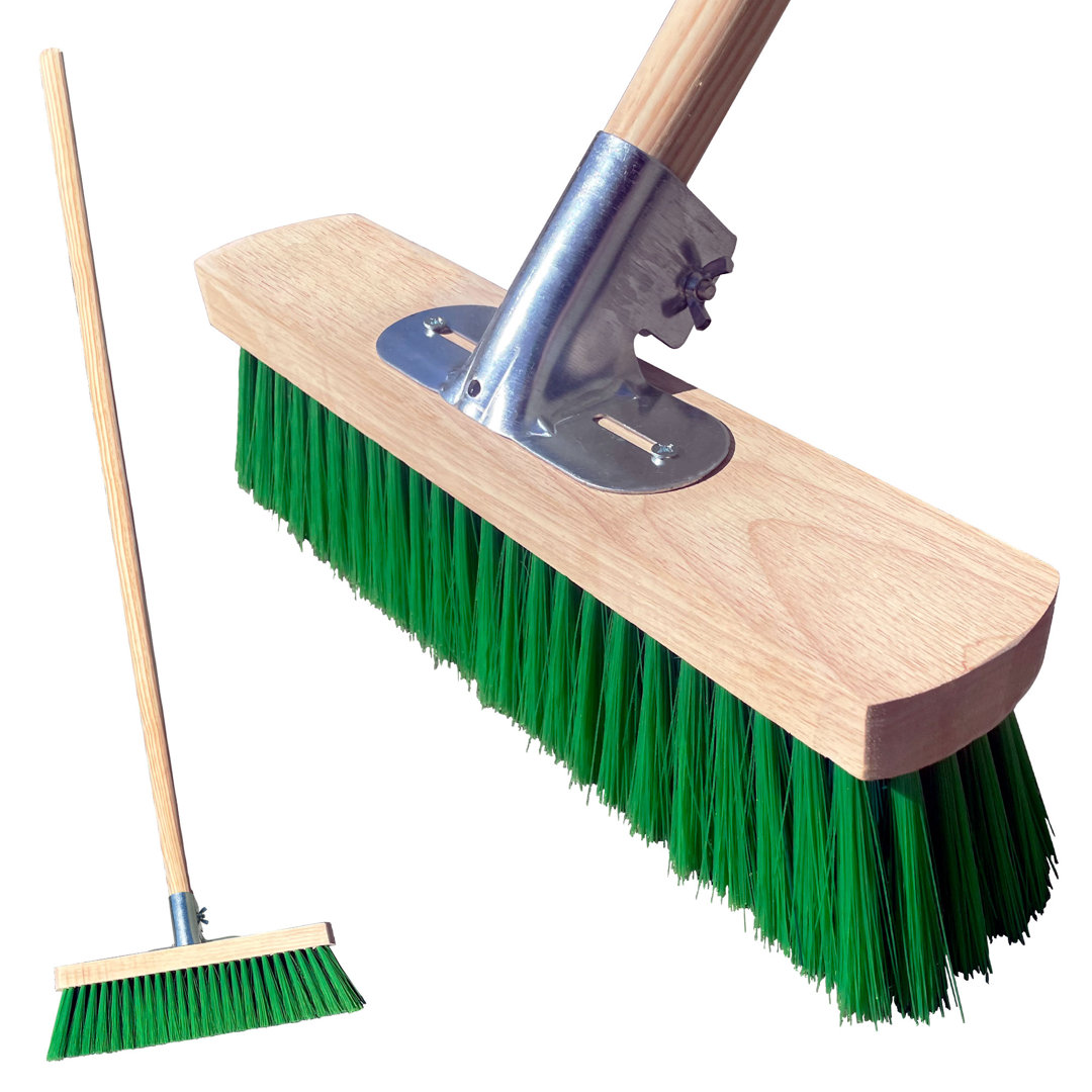 The Dustpan & Brush Store 14" Outdoor Broom With Handle Stiff Sweeping Brush Garden Heavy Duty - Image 4
