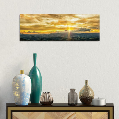 Golden Hour Panorama by Glauco Meneghelli - Panoramic Print on Canvas
