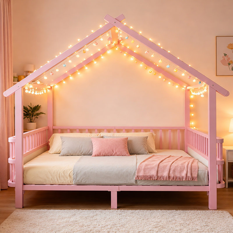 Bed, Pink