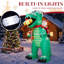 9 pi Père Noël dinosaure gonflable avec 5 lumières DEL 190D Polyester 12V 2000 mA