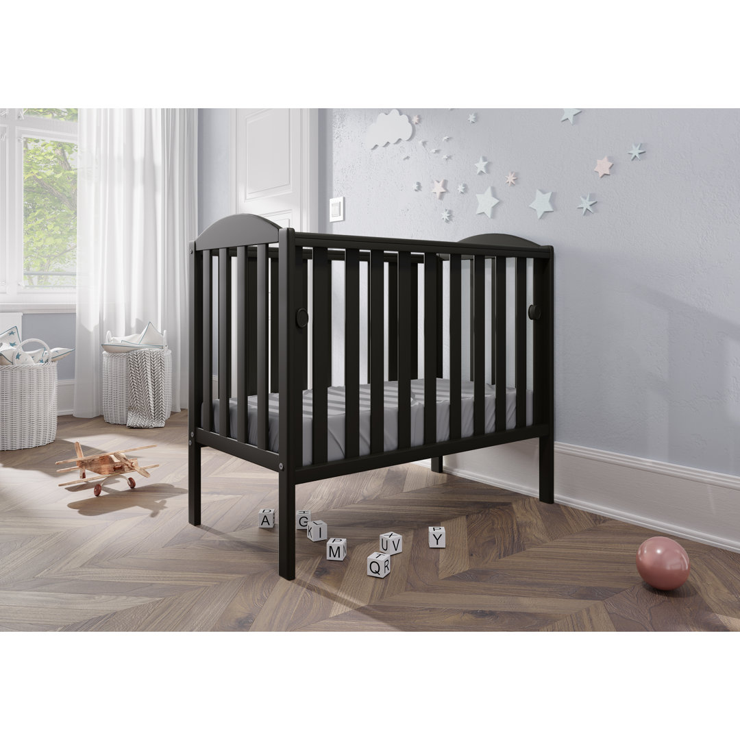 Waffi Space Saver Cot Black With Mattress