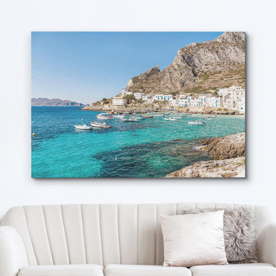 Méditerranée, paysage marin italien sur l'océan, impression sur toile