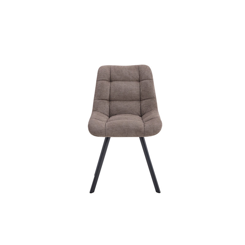 Ephemerine 49cm H Upholstered Metal Side Chair, Light Brown