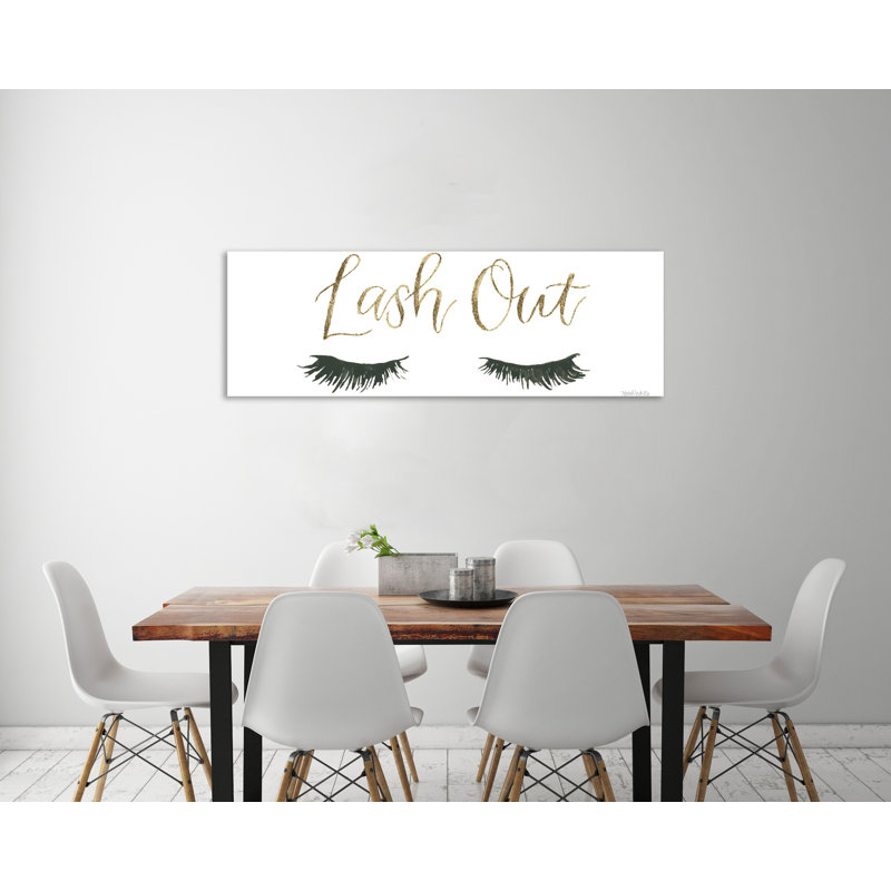 "Girl Power V Lash Out", toile tendue par, H 12 po x l 36 po x P 1,5 po