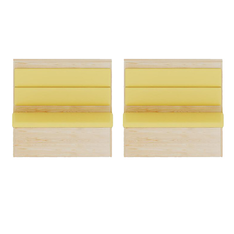 Banc rembourré en similicuir Modern Modern, Jaune