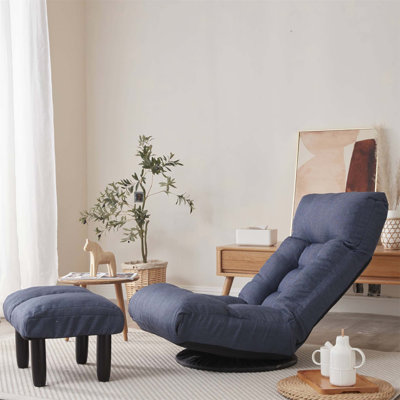 Ergonomic Single Sofa Reclining Chair with Adjustable Back and 360-Degree Swivel Base for Ultimate Comfort and Relaxation by Trule