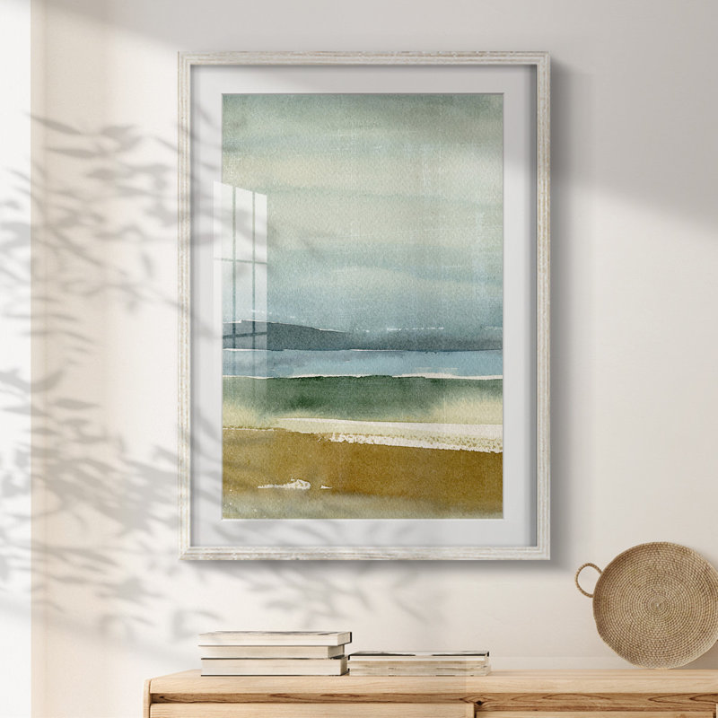 Perspectives ocre II - impression encadrée, H 28,5 po x l 20,5 po