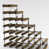 Walnut Stained Pine / Galvanised Steel