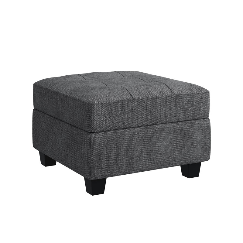 Module de repose-pieds avec rangement modulaire Honbay, Polyester gris foncé