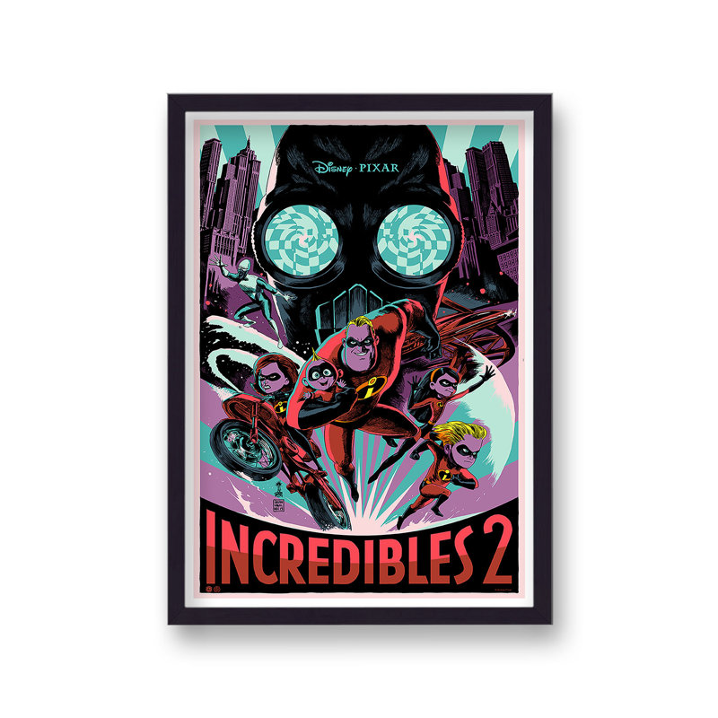 Incredibles 2 Reimagined Movie Poster - Single Picture Frame Print
