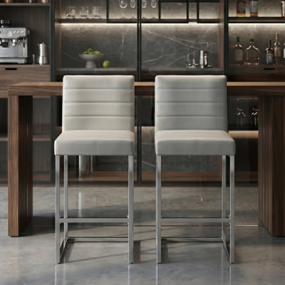 Modern Counter Height Bar Stools Bar Chairs for Kitchen Island Counter for Restaurant Dining Room Office, Set of 2